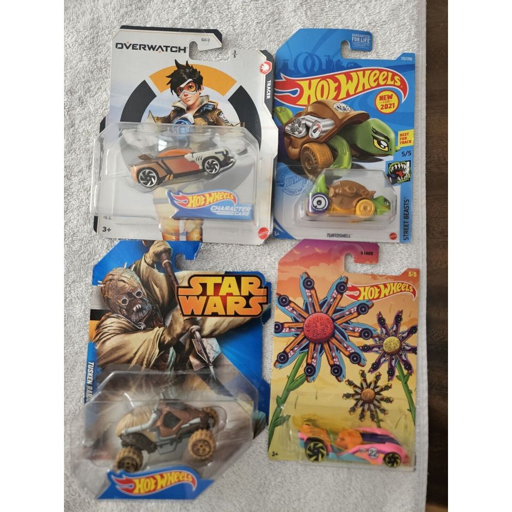 hot wheels‎ lot of 4 star wars 2014, skydome, turtoshell, overwatch 2019